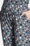 Zivame Zfun Knit Poly Pyjama Set - Iron Gate — thumbnail 6